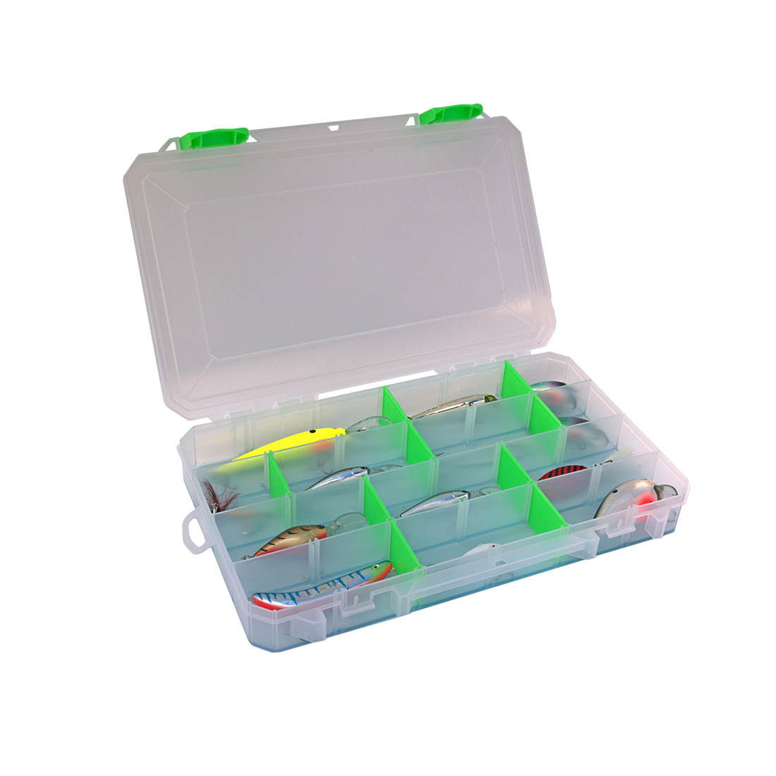 Large Lure Lock Fishing Tackle Box with TakLogic Technology Large Lure Lock Fishing Tackle Box with TakLogic Technology
