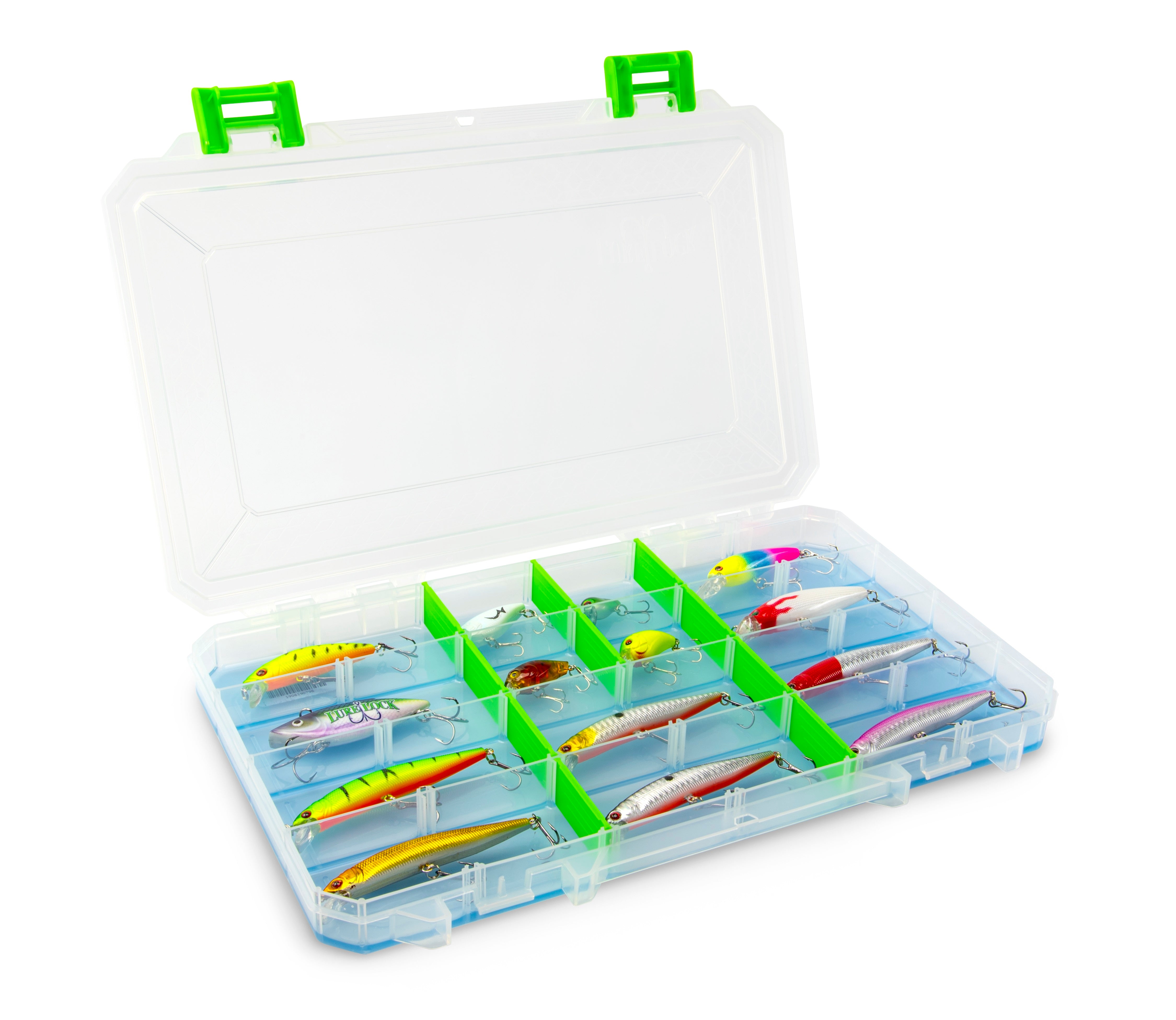 Ultra Thin Lure Lock Fishing Tackle Box with TakLogic Technology Ultra Thin Lure Lock Fishing Tackle Box with TakLogic Technology