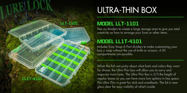 anti idle fishing box Ultra Thin Lure Lock Fishing Tackle Box with TakLogic Technology