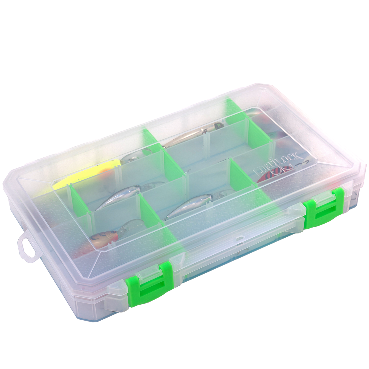 Large Lure Lock Fishing Tackle Box with TakLogic Technology Large Lure Lock Fishing Tackle Box with TakLogic Technology